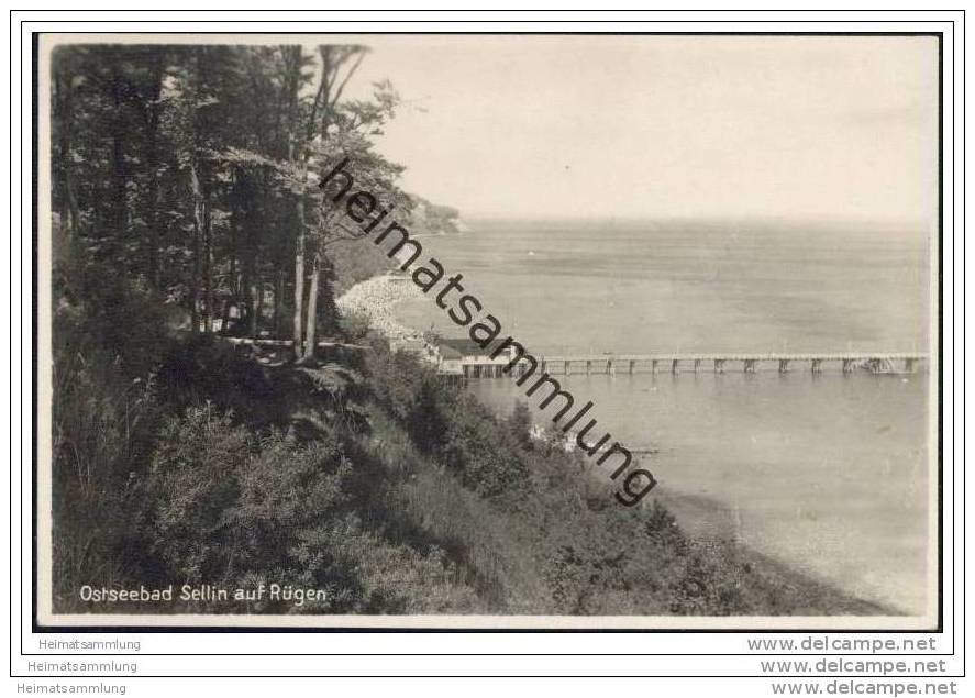 Sellin - Rügen - Hochufer-Promenade - Foto-AK 30er Jahre - Sellin