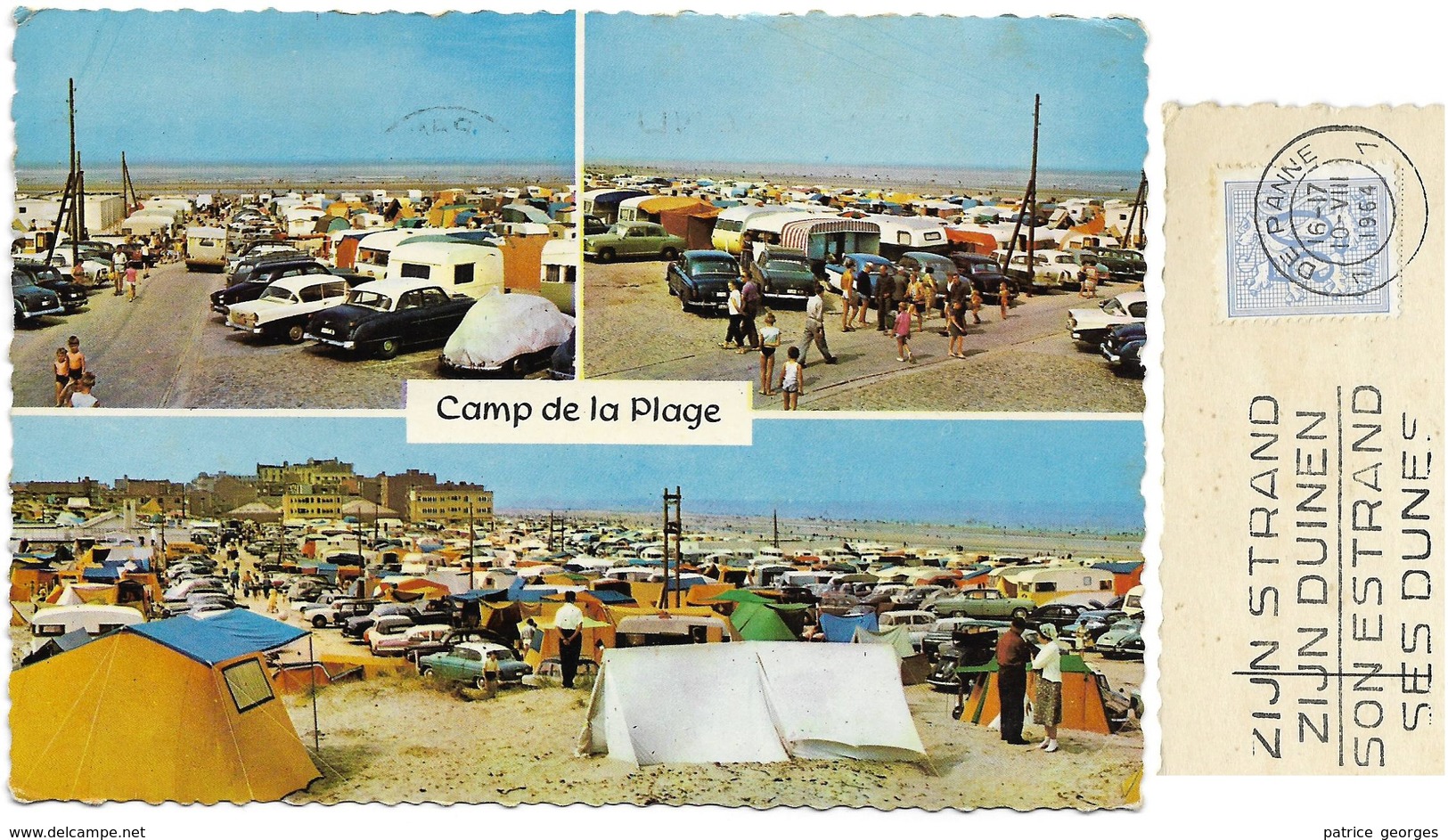 DE PANNE Beach Camp - La Panne Camp De La Plage - 1964 Timbre 50c - Edit Boonroy - Cpm - De Panne