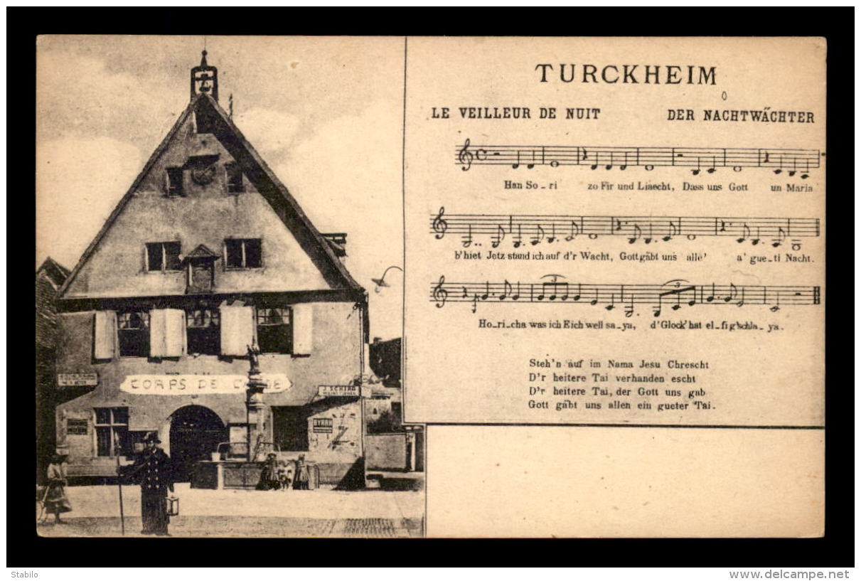 68 - TURCKHEIM - CHANSON DU VEILLEUR DE NUIT - Turckheim