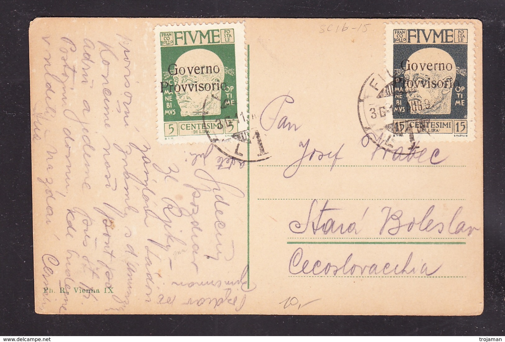 EXTRA-18-07-12 OPEN LETTER SEND FROM FIUME TO CZECHOSLOVAKIA. - Sonstige & Ohne Zuordnung