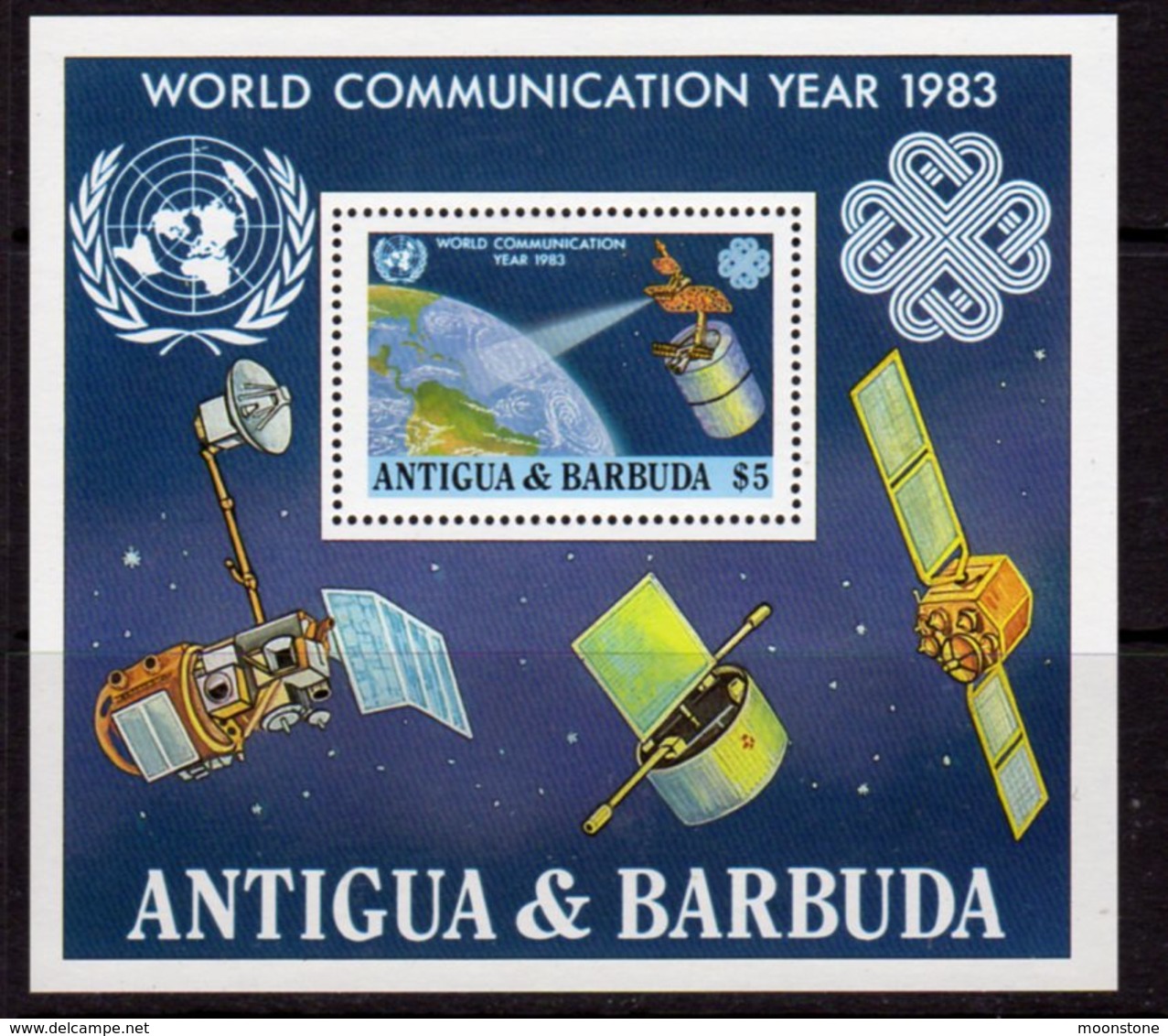 Antigua & Barbuda 1983 World Communications Year MS, MNH, SG 787 - Antigua And Barbuda (1981-...)