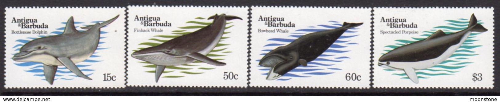 Antigua & Barbuda 1983 Whales Set Of 4, MNH, SG 788/91 - Antigua And Barbuda (1981-...)