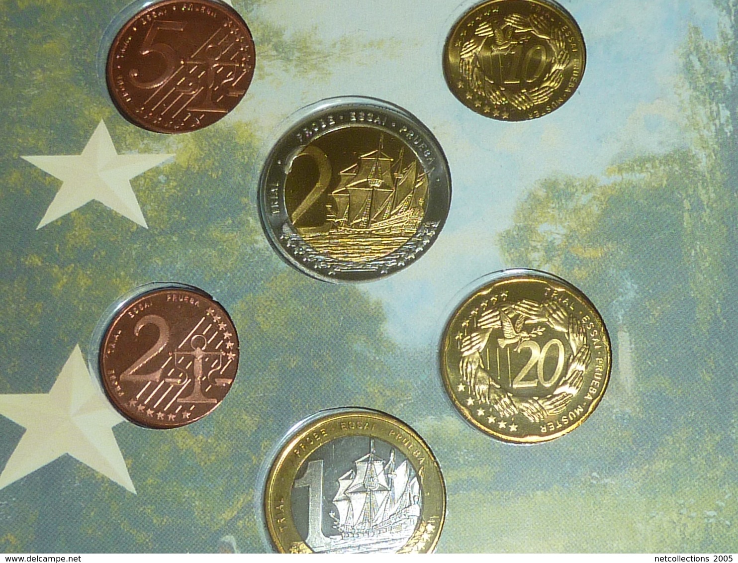 ANDORRE - EURO COLLECTION ESSAI ANDORRA 2003 - DANS ENCART SERIE DE 8 PIECE 1cts 2 Euros - TRES BON ETAT (XX) - Essais Privés / Non-officiels