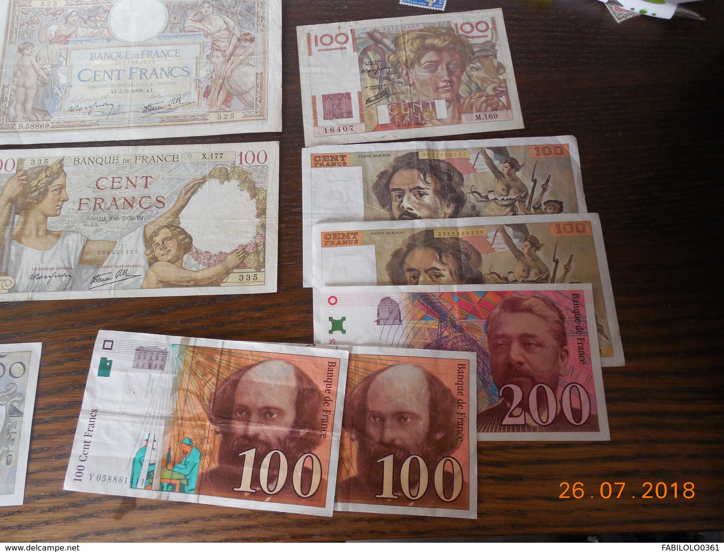 LOT de Billets de banque francais et quelques allemands..