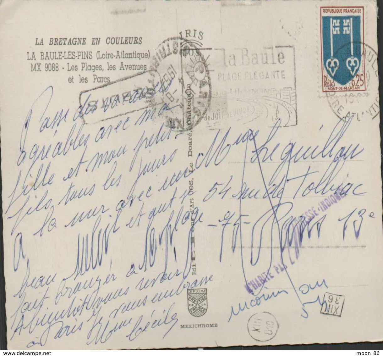 REBUTS Carte Non Arrivée Au Destinataire - N'HABITE PAS L'ADRESSE INDIQUÉE  DIFFERENTS CACHETS POSTAUX - Maschinenstempel (Sonstige)