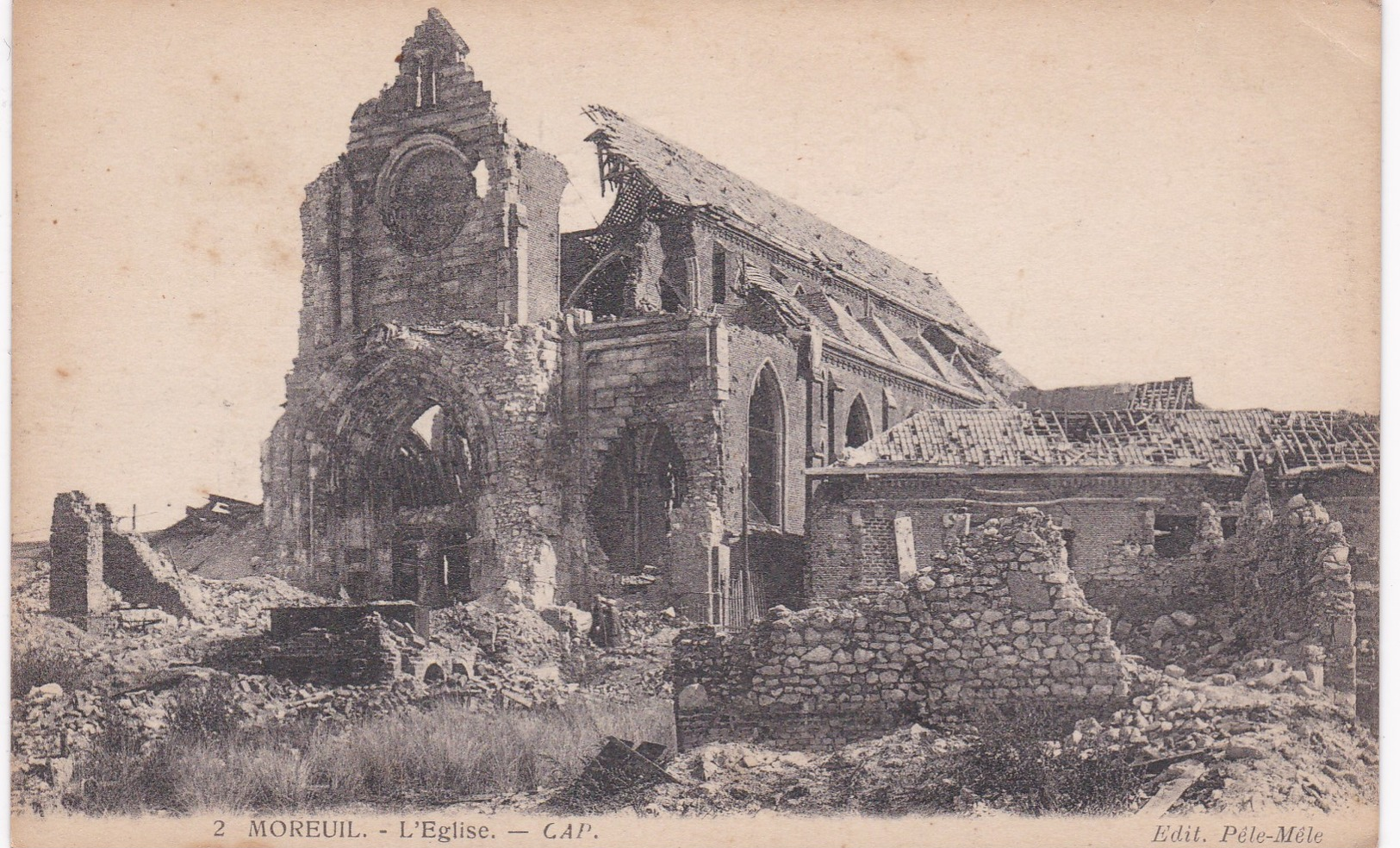 Somme - MOREUIL - L'Eglise - Guerre 1914-1918 - Moreuil