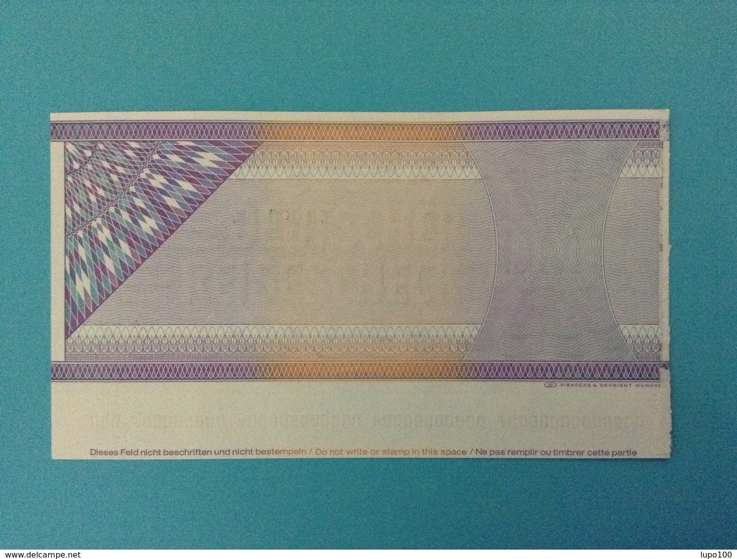 500 DM TRAVELLERS CHEQUE SPECIMEN DEUTSCHER REISESCHECK FUNFZIG DEUTSCHE MARK - Altri & Non Classificati