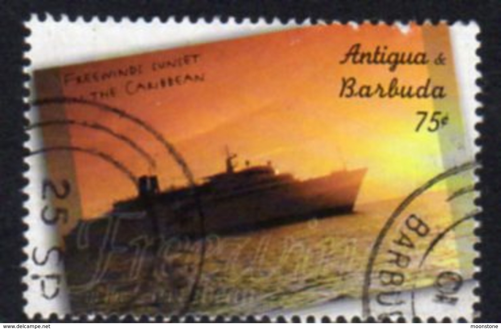 Antigua & Barbuda 2001 Scientology Ship Freewind 75c Value, Used, SG 3384 - Antigua And Barbuda (1981-...)