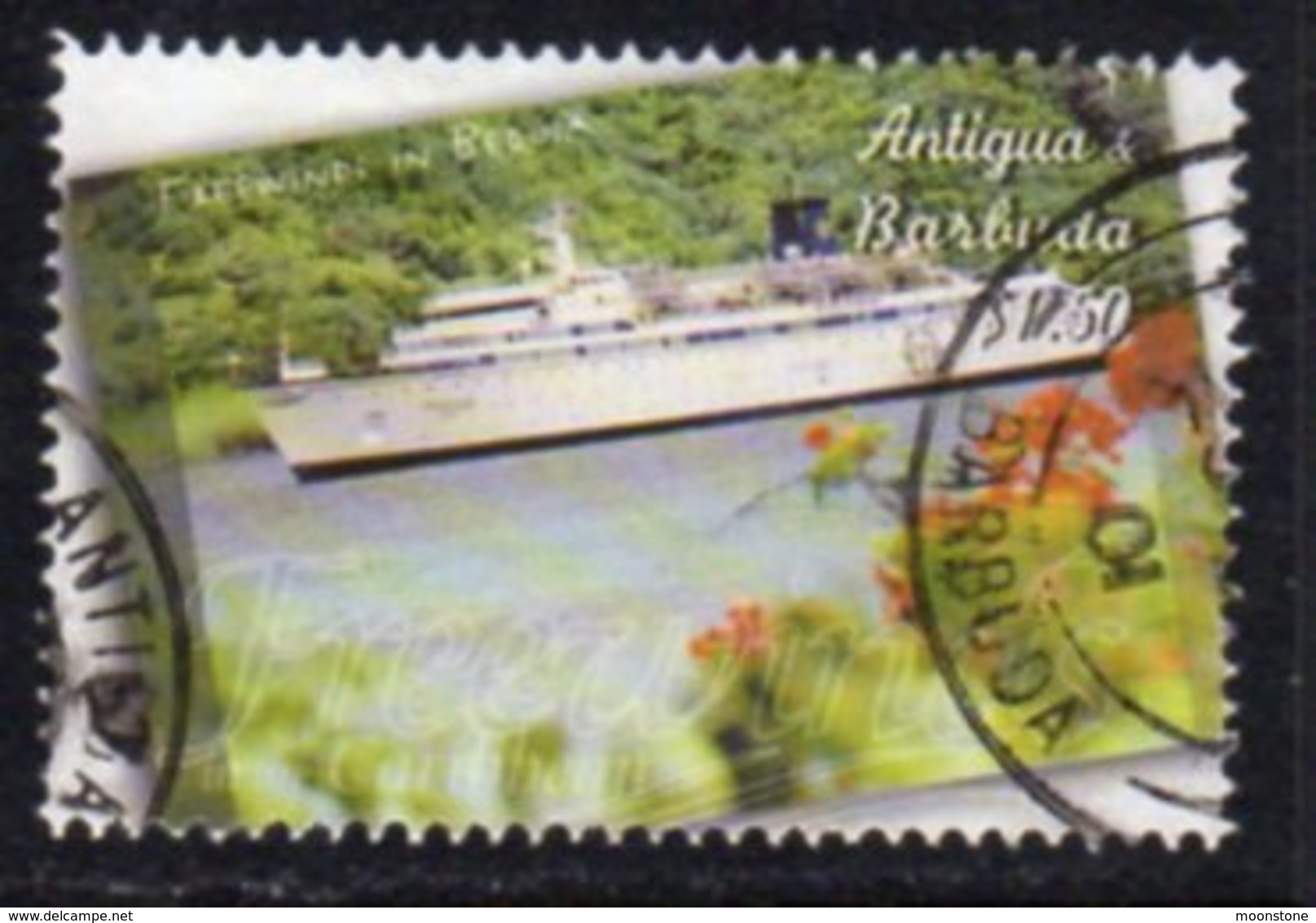 Antigua & Barbuda 2001 Scientology Ship Freewind 90c Value, Used, SG 3385 - Antigua And Barbuda (1981-...)