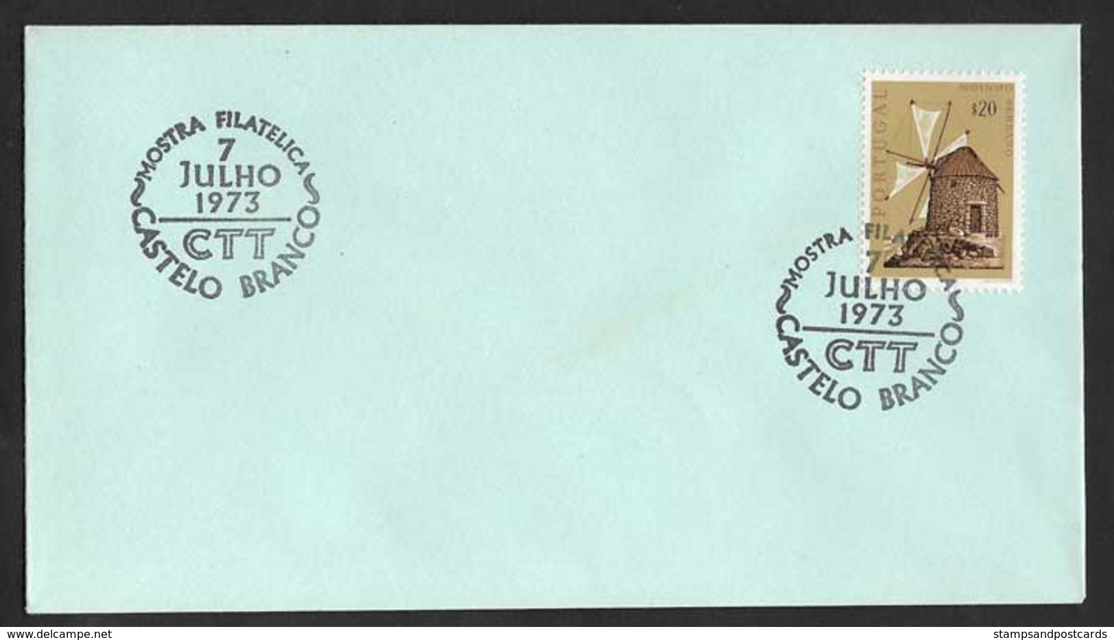 Portugal Cachet Commémoratif  Expo Philatelique Castelo Branco 1973 Event Postmark Stamp Expo - Postal Logo & Postmarks