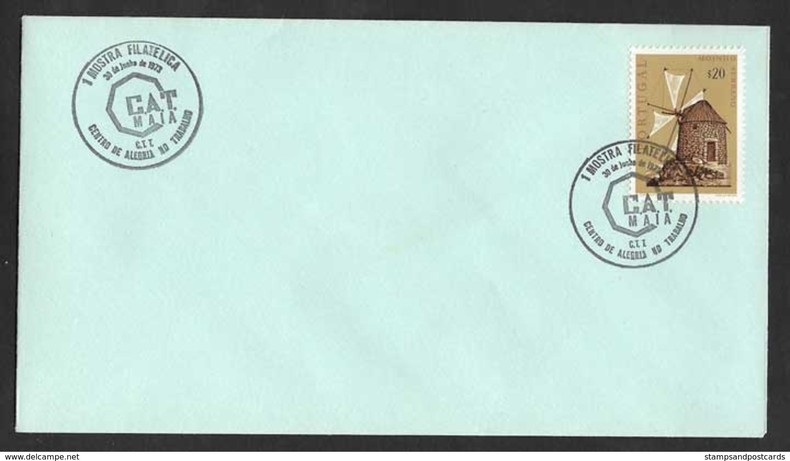 Portugal Cachet Commémoratif  Expo Philatelique CAT Maia 1973 Event Postmark Stamp Expo - Flammes & Oblitérations