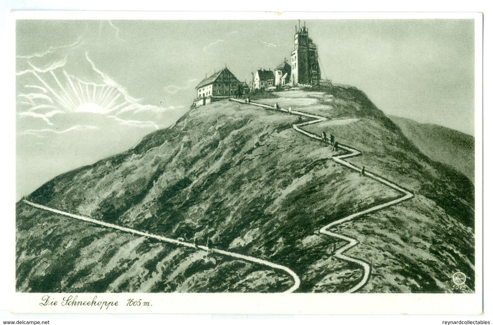 1939, German Liebau-Trautenau Postmark, On Mountain Road View Pc. - Oblitérés