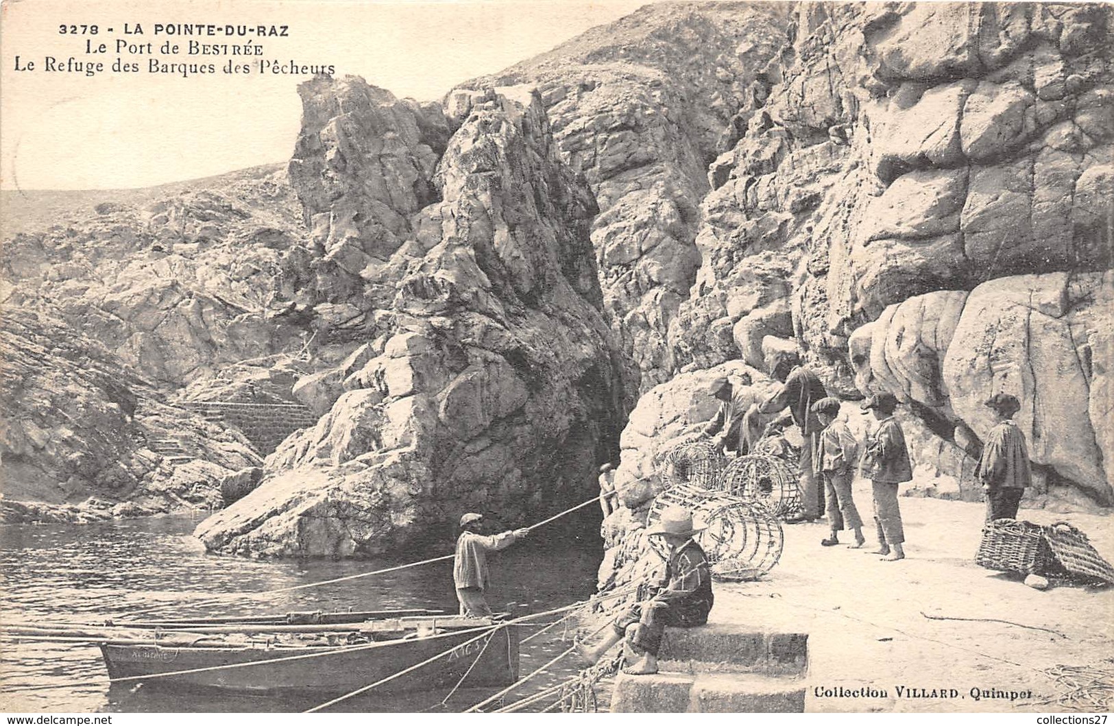 29-LA-POINTE-DU-RAZ- LE PORT DE BESTREE , LE REFUGE DES BARQUES DES PÊCHEURS - La Pointe Du Raz