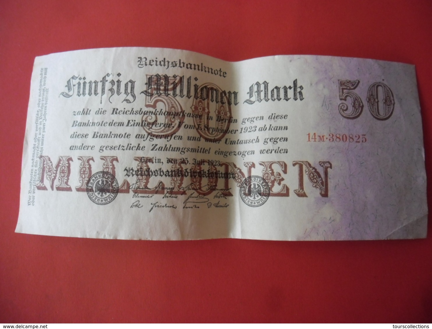 BILLET ALLEMAGNE De 1923 - 50 MILLIONEN MARK @ WPM Pick N° 98b - 50 Millions De Mark ! - 50 Mio. Mark