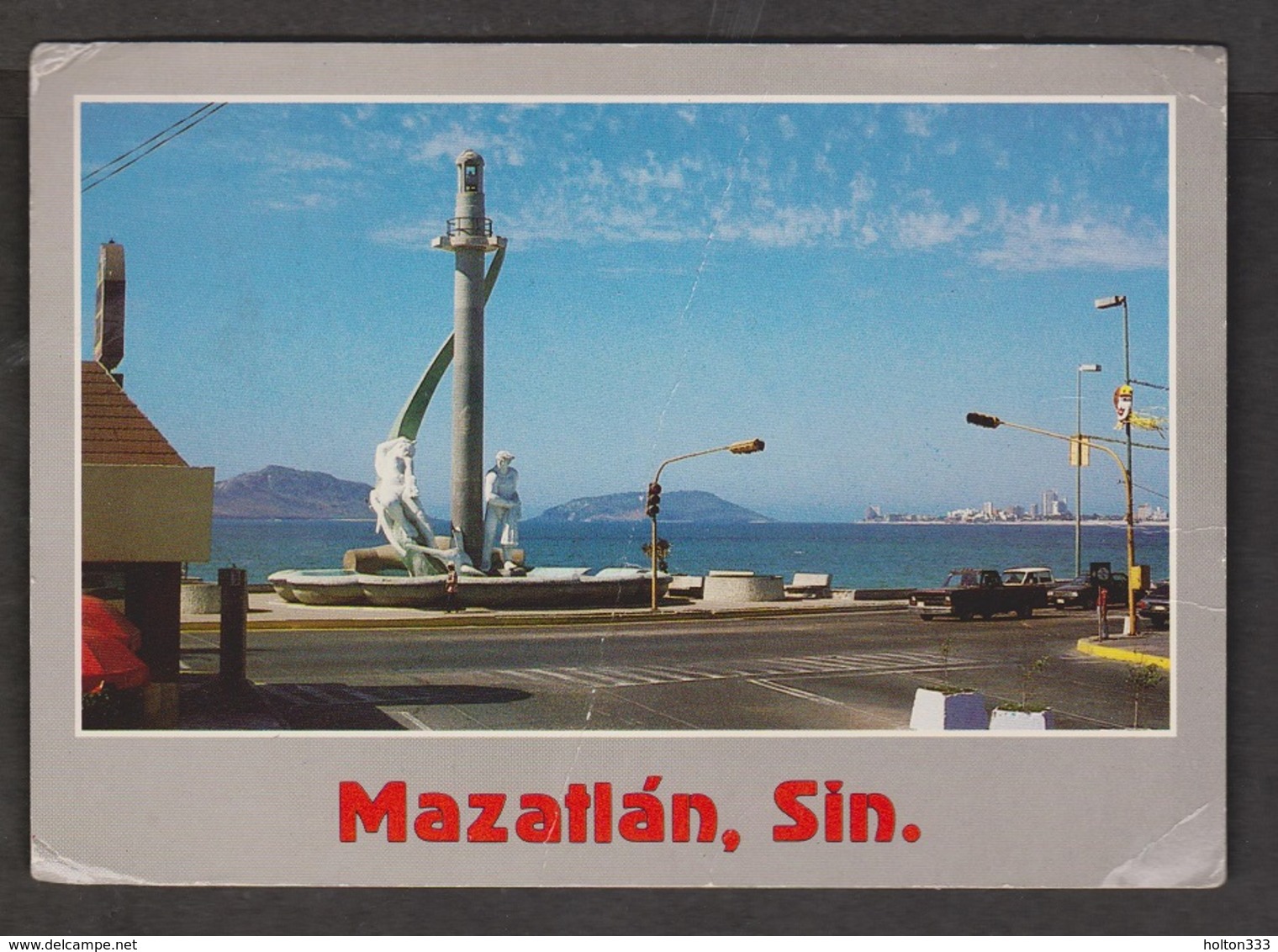 Monument To Fishermen, Mazatlan, Mexico - Used 1970s - Much Creasing - Mexique