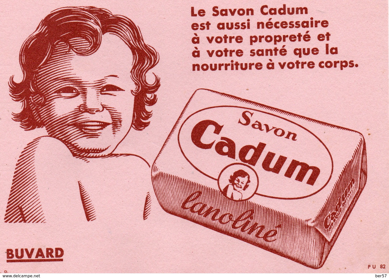 Buvard Ancien : Bébé CADUM - Savon - Parfum & Kosmetik