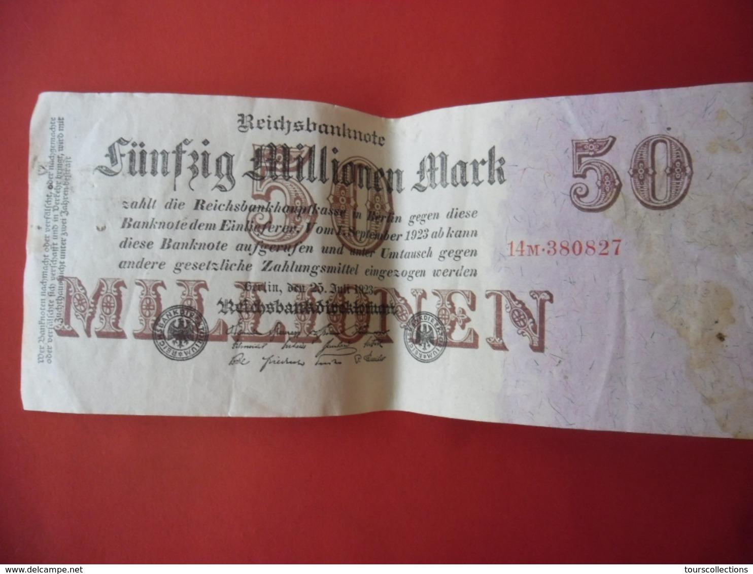 BILLET ALLEMAGNE De 1923 - 50 MILLIONEN MARK @ WPM Pick N° 98b - 50 Millions De Mark ! - 50 Millionen Mark