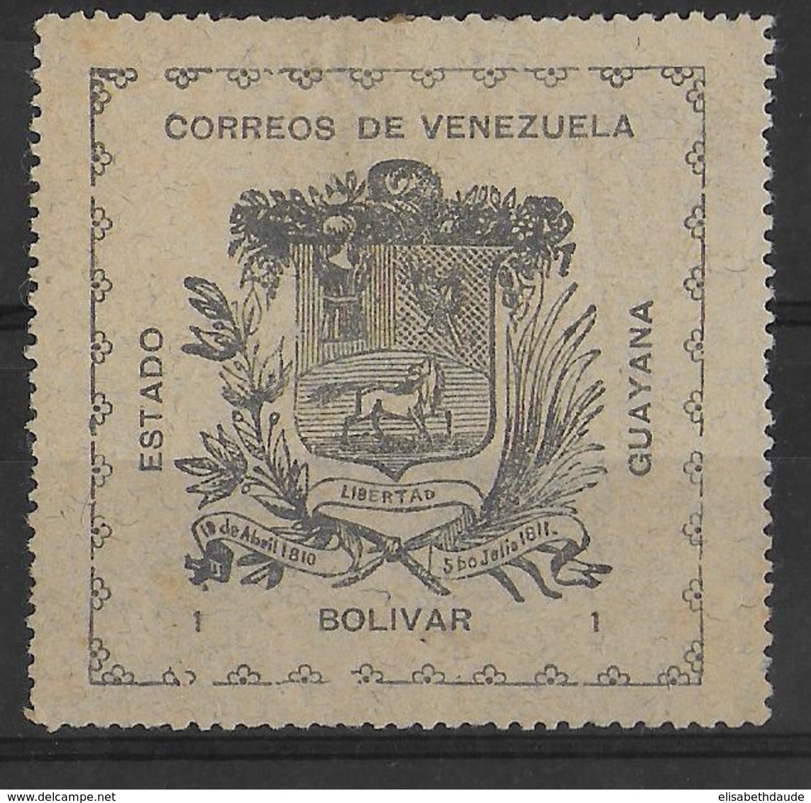 VENEZUELA - 1903 - YT N° 86 * (LEGER DEFAUT : PETIT AMINCI)  - COTE = 85 EUR - Venezuela