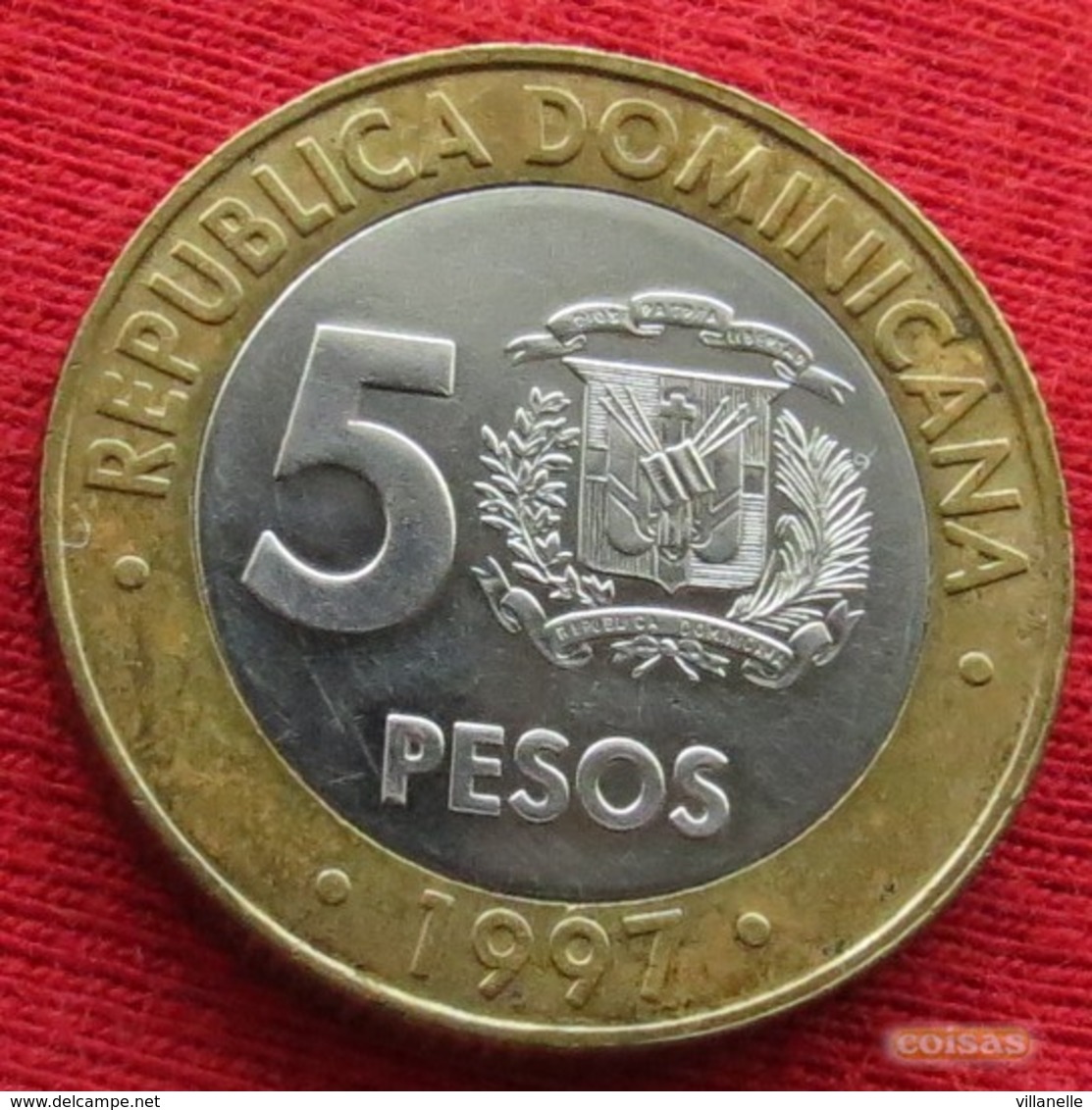 Dominicana 5 Pesos 1997 KM# 88 Dominican Republic - Dominicaine