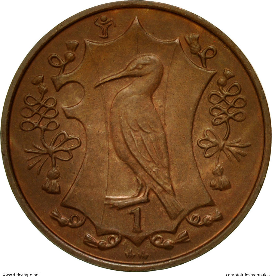 Monnaie, Isle Of Man, Elizabeth II, Penny, 1985, Pobjoy Mint, TTB, Bronze - Île De  Man