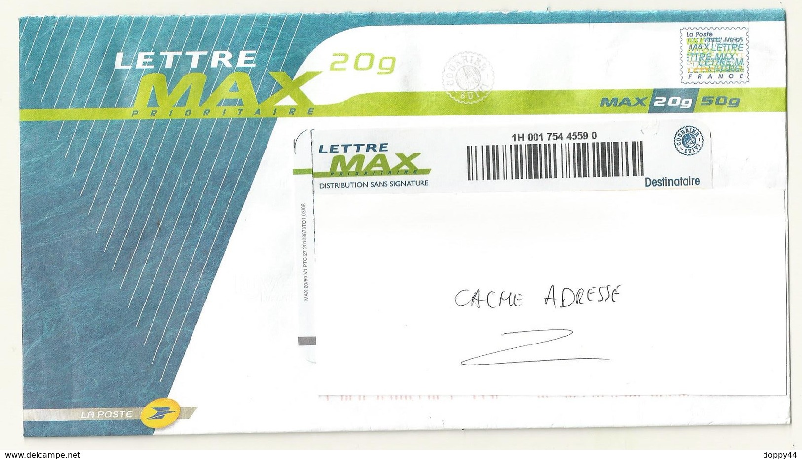 PAP LA POSTE  LETTRE MAX PRIORITAIRE  20 GRAMMES - Pseudo-entiers Officiels