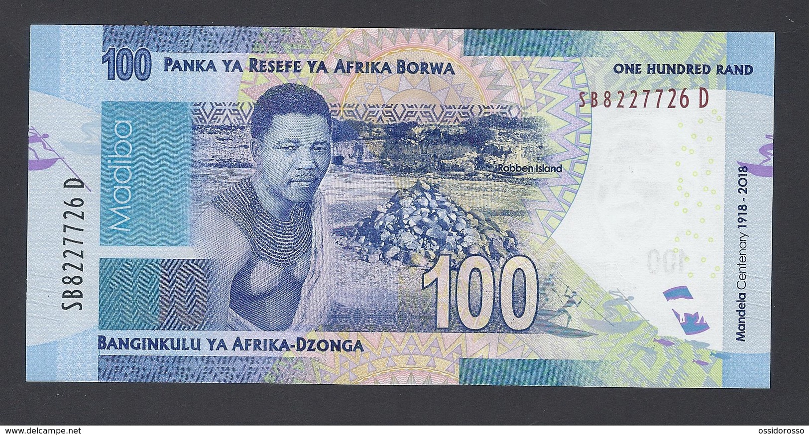 South Africa - 100 Rand - MANDELA Centenary 1918-2018 - SB 8227726 D -- -mSPL/ SPL - Sudafrica