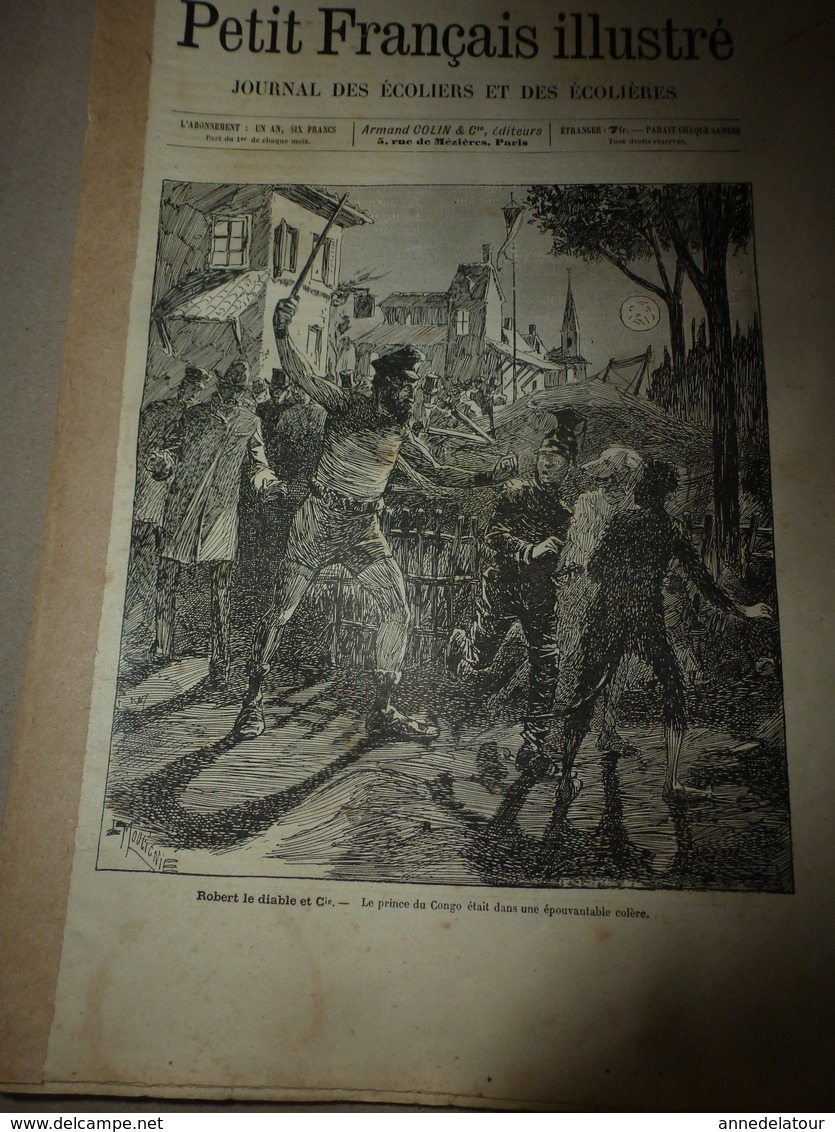 1890 Le Petit Français Illustré:A Bord De LA BRETAGNE (dessins De G. Bourgain); Le Cheval; La Marchande De Sardines; Etc - 1850 - 1899