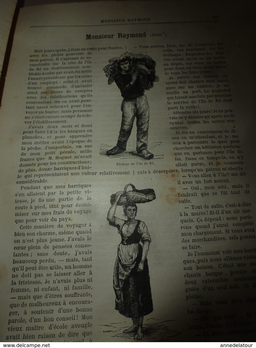 1890 Le Petit Français illustré:A bord de LA BRETAGNE (dessins de G. Bourgain); Le cheval; La marchande de sardines; etc