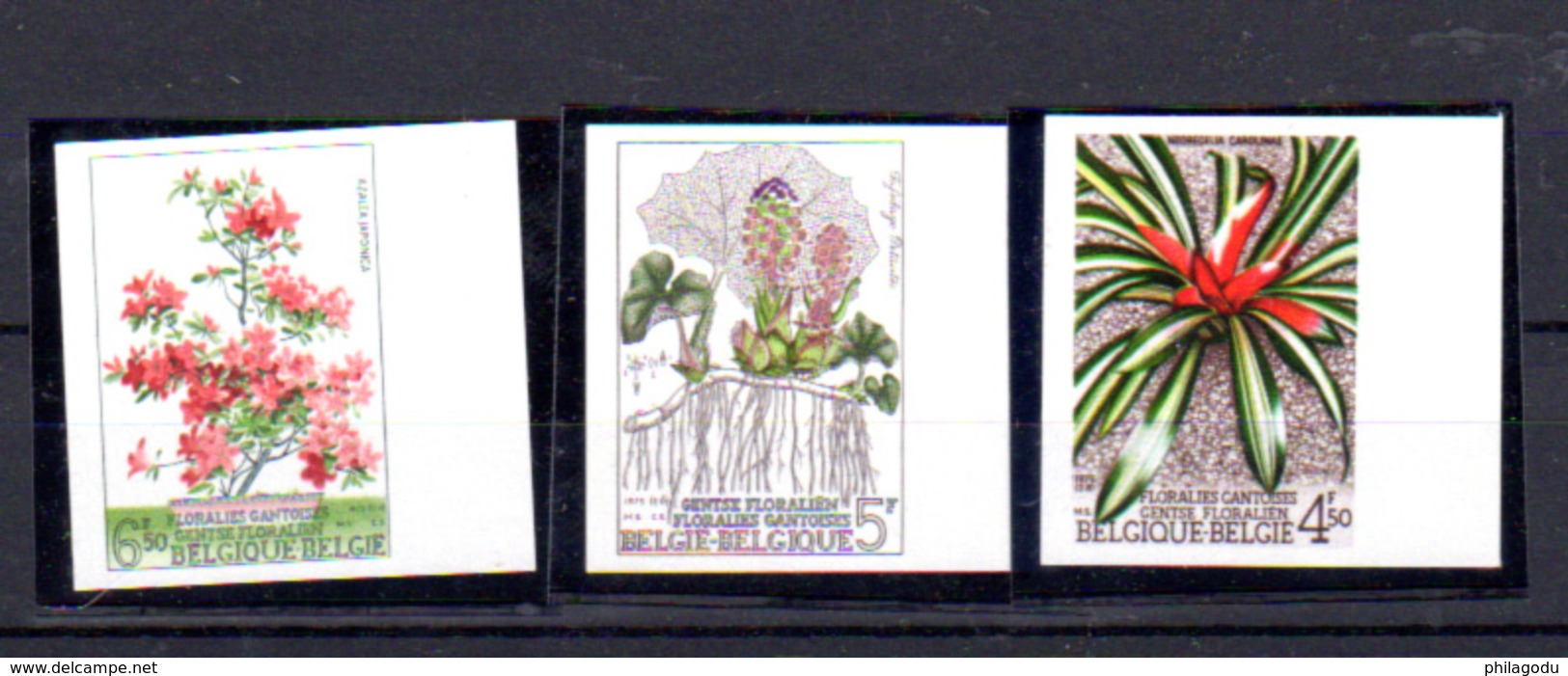 1975  Belgique, Floralies Gantoises V, 1749 / 1751** N D (tirage 1000 Ex), - Autres & Non Classés