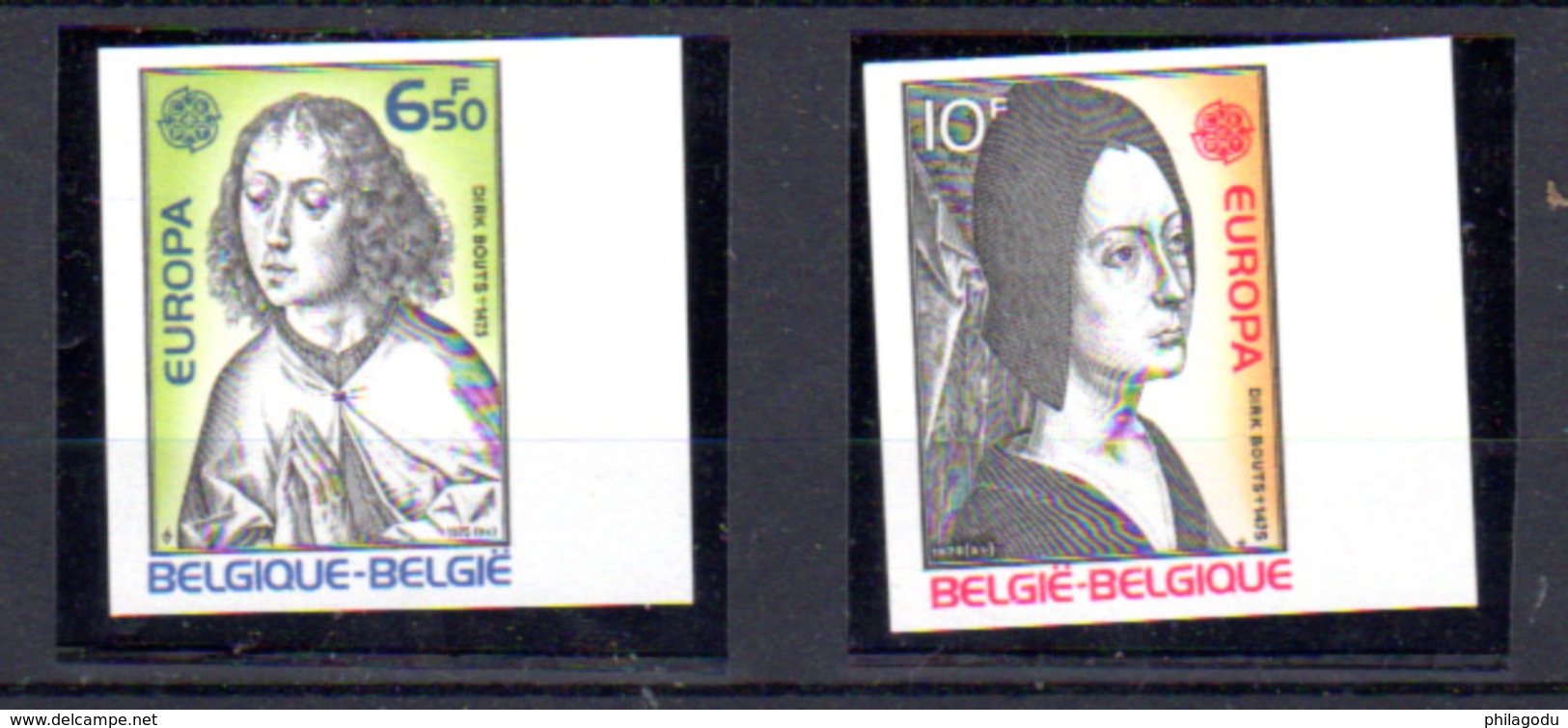 1975  Belgique, Europa, Tableaux De Dirk Bouts, 1766 / 1767** N D (tirage 1000 Ex), - Autres & Non Classés