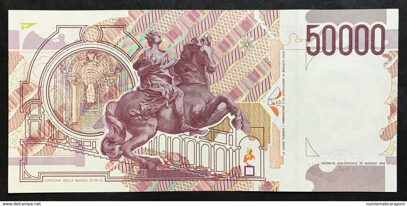 50000 LIRE BERNINI II° TIPO SERIE D 1997 Fds   LOTTO 2104 - 50000 Liras