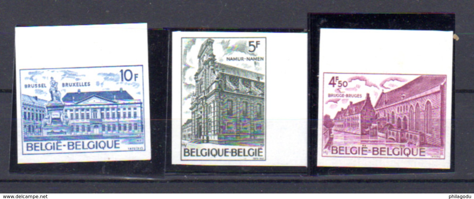 1975 Tourisme Architecture Eglise à Bruxelles, Namur, Brugge  (Europa Mitlaufer) 1769/1771 N.D. Luxe - Autres & Non Classés