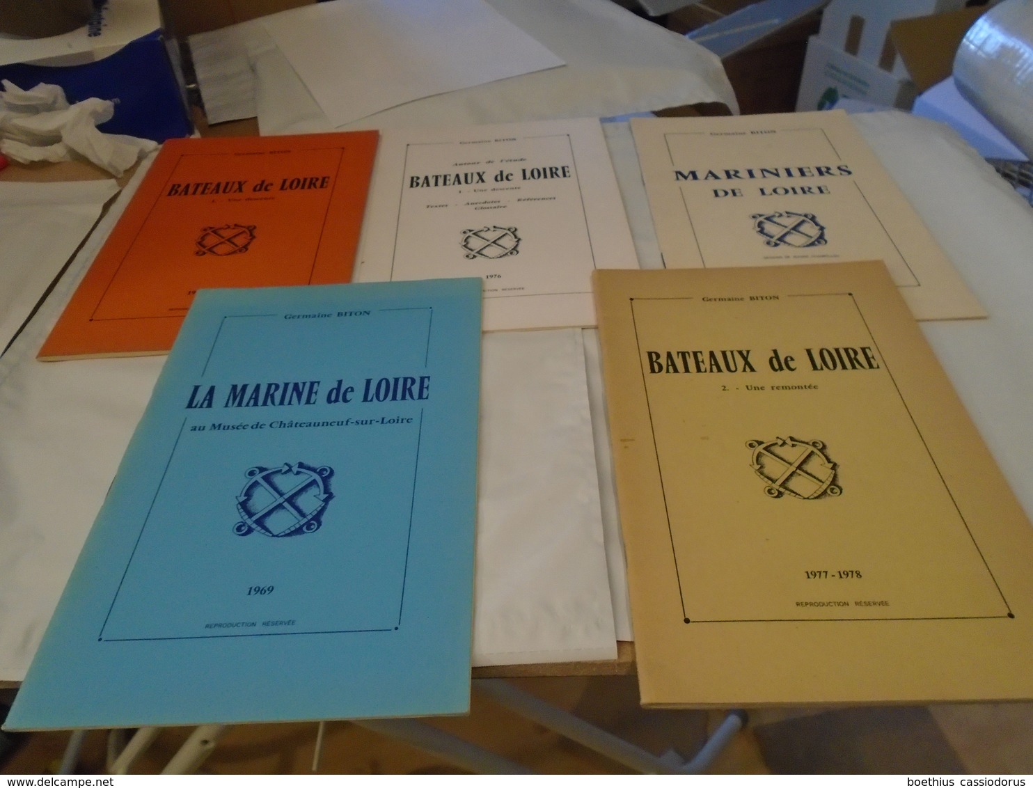 GERMAINE BITON BATEAUX DE LOIRE MARINIERS DE LOIRE MARINE DE LOIRE 5 PLAQUETTES - Other & Unclassified