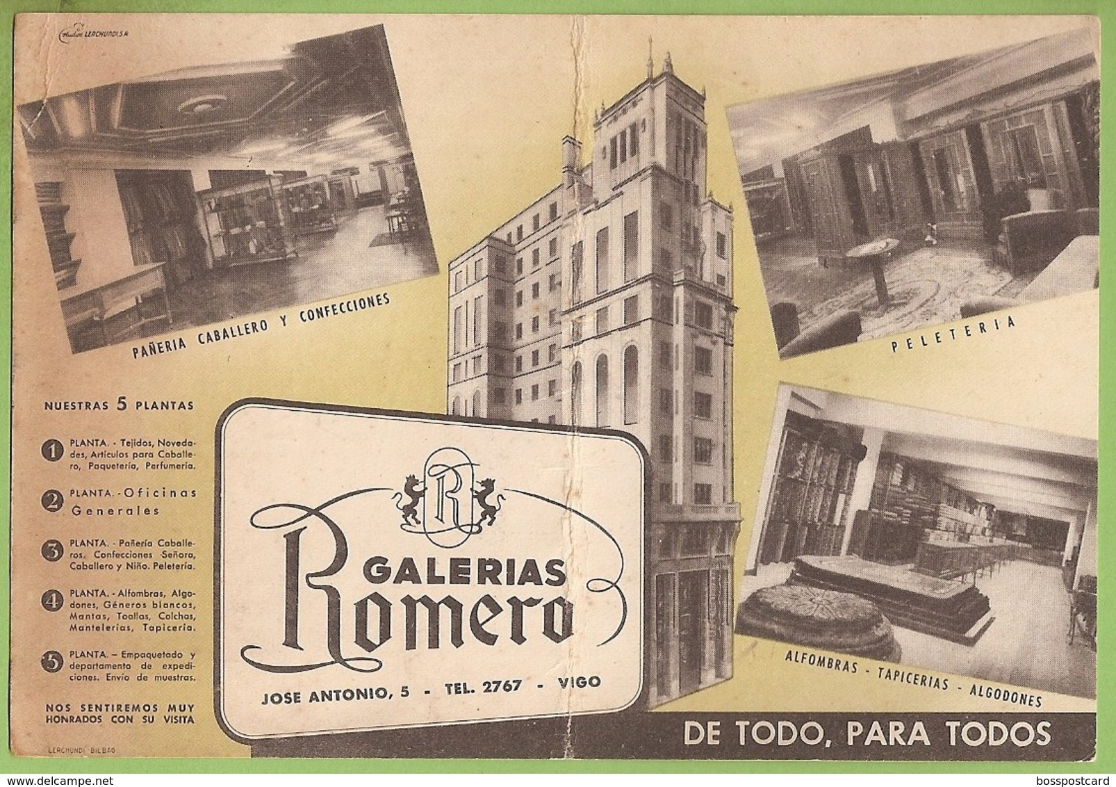Vigo - Galerias Romero - Publicidad - Advertising - España (cartón C / Vinco) - Publicités