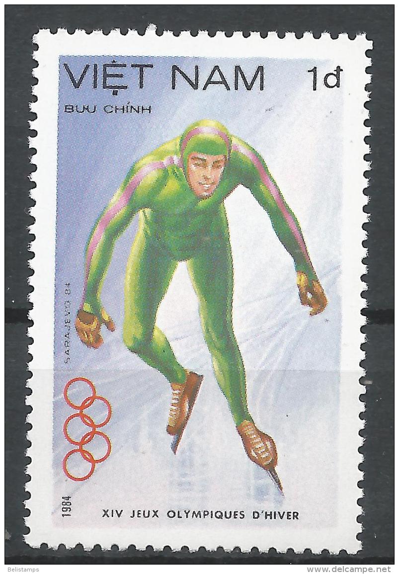 Viet Nam Democratic Republic 1984. Scott #1353 (MNH) Speed Skating * - Viêt-Nam