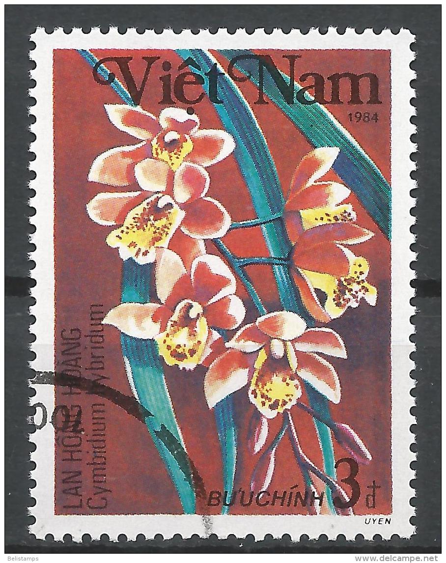Viet Nam Democratic Republic 1984. Scott #1382 (U) Cymbidium Hybridum, Orchid, Flower * - Viêt-Nam