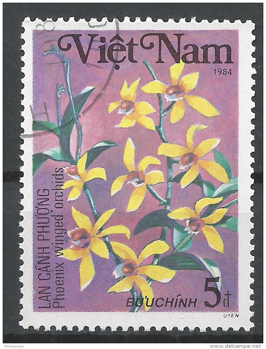 Viet Nam Democratic Republic 1984. Scott #1383 (U) Phoenix Winged Orchids, Flower * - Viêt-Nam