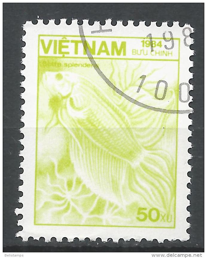 Viet Nam Democratic Republic 1984. Scott #1469 (U) Fauna, Betta Splendens, Fish * - Viêt-Nam