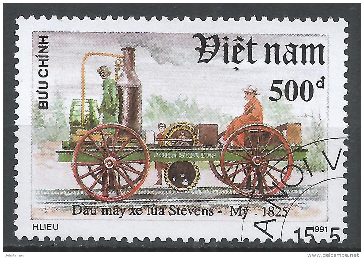 Viet Nam Democratic Republic 1991. Scott #2269 (U) Locomotive, Stevens 1825 * - Viêt-Nam