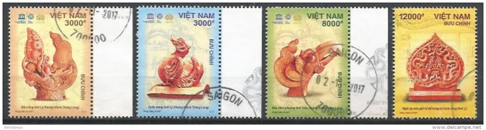 Viet Nam Democratic Republic 2017. Scott #3577-80 (U) Artifacts From Hanoi Citadel * Complet Set - Viêt-Nam