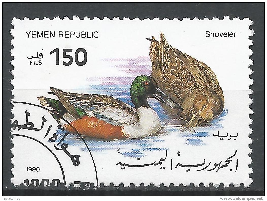 Yemen 1990. Scott #538 (U) Shoveler, Duck - Yémen