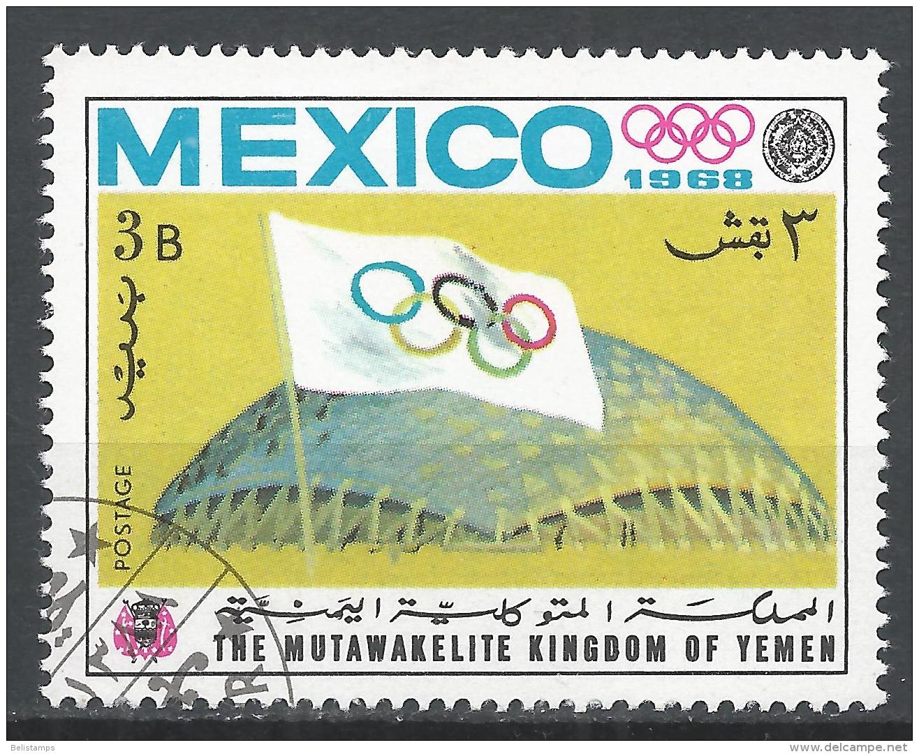 Kingdom Of Yemen 1968. #A (U) Olympic Games Mexico City, Stadium - Yémen