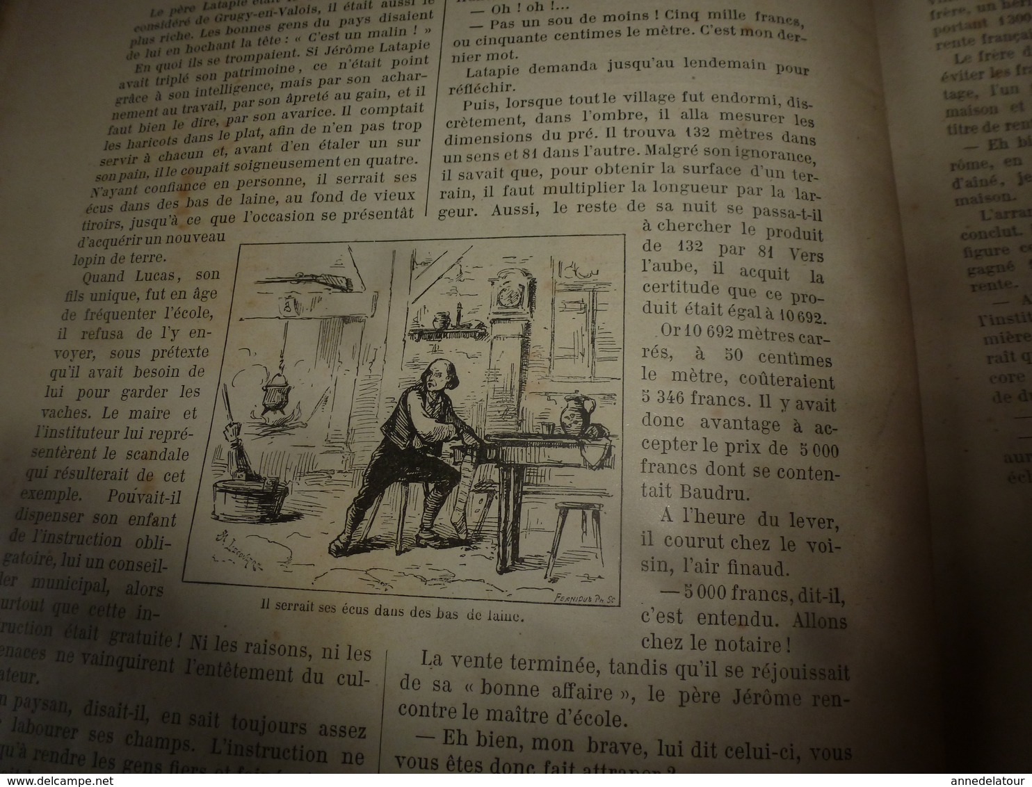 1890 Le Petit Français Illustré:Buenos-Ayres;Le Père Latapie à Gruchy-en-Valois;Turenne Et L'enfant; L'eau à Paris;etc - 1850 - 1899