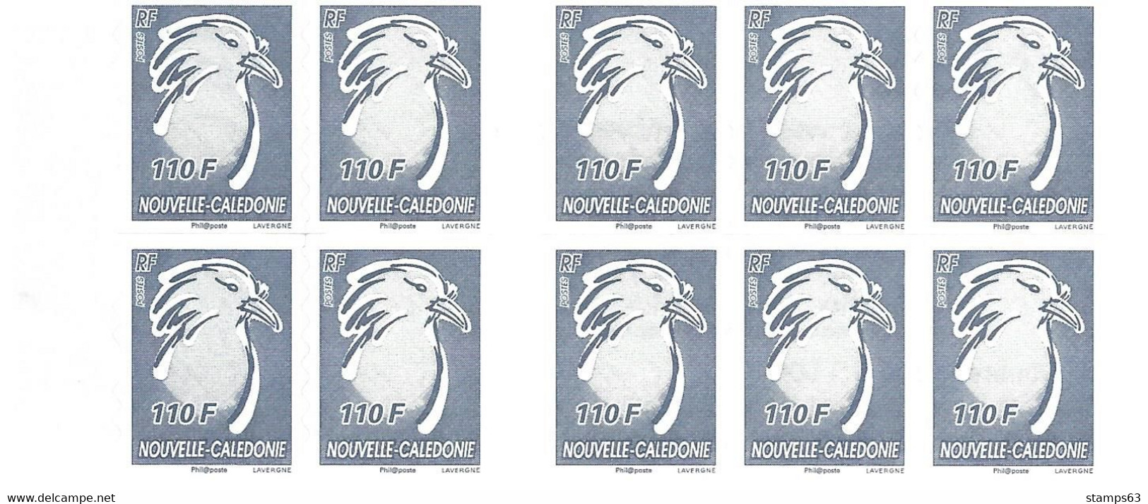 NEW CALEDONIA / NOUV CALEDONIE, 2006, Booklet / Carnet 17 , 10x110f, Cagou Grey - Carnets