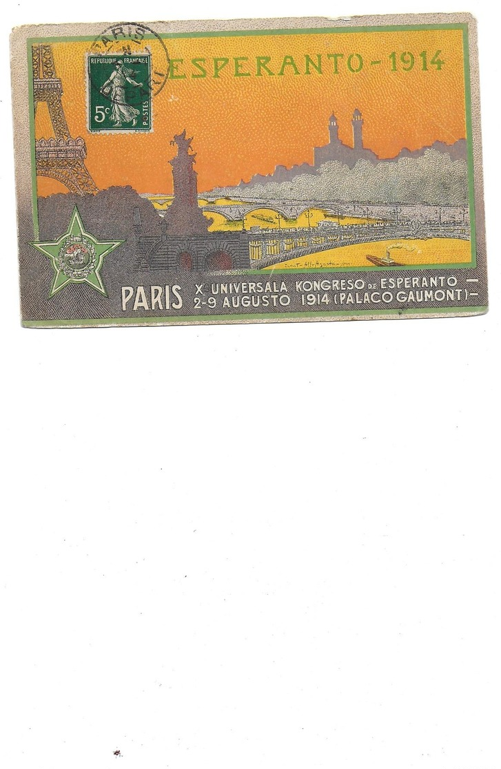 Exposition Universelle De Paris En 1914 - Esperanto - Expositions