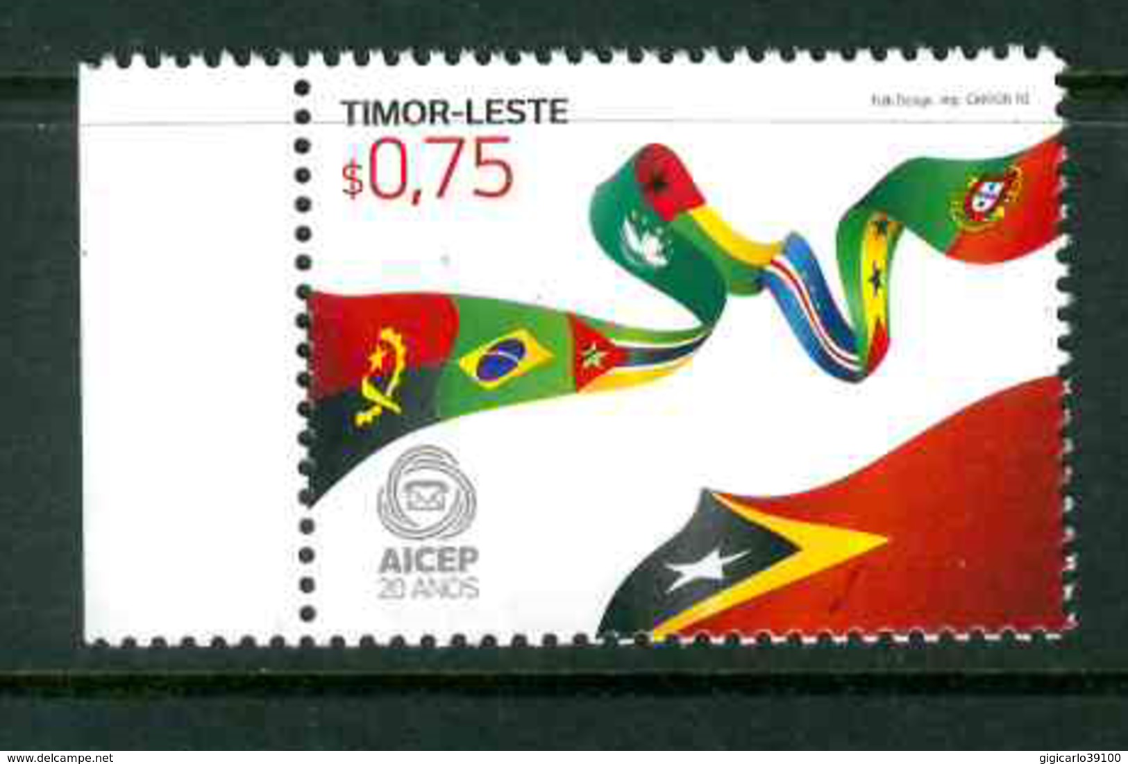 TIMOR LESTE MICHEL 389 MNH** FLAGS AICEP - Timor Oriental