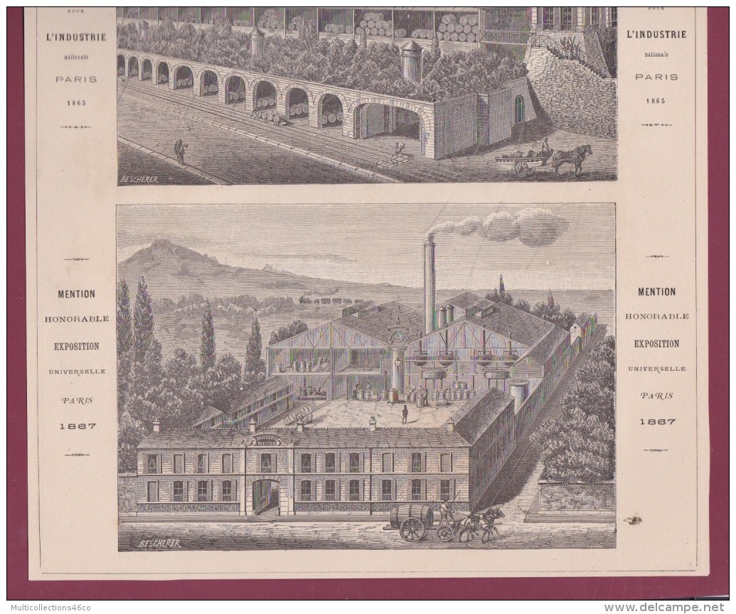 270718  Document 1878 Pub BRASSERIE PETERS Bière Viennoise Strasbourg L RIESTER 30 Quai National PUTEAUX Usine Expo 1867 - Bier