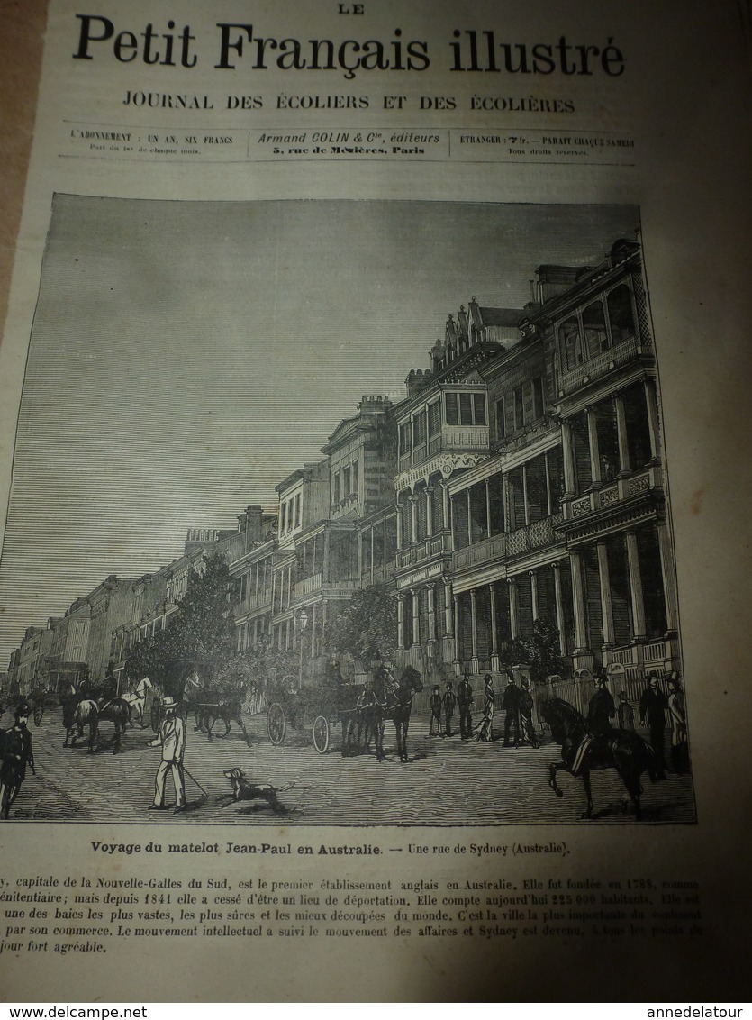 1890 Le Petit Français Illustré:Sydney; Le Hêtre,bois Aux Multiples Usages ;Le Café Protège De Certaines Maladies;etc - 1850 - 1899