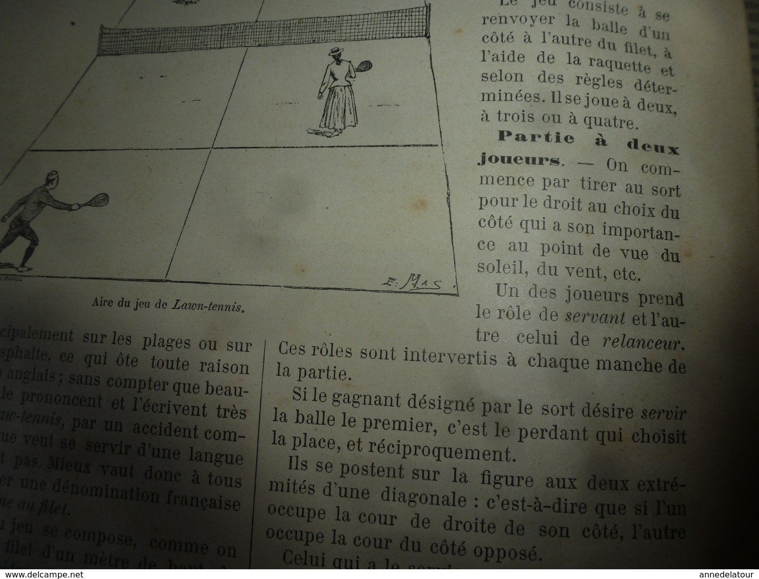 1890 Le Petit Français illustré:Au temps préhistorique;Les règles du jeu du LAWN-TENNIS et équipement; L'eau à Paris;etc