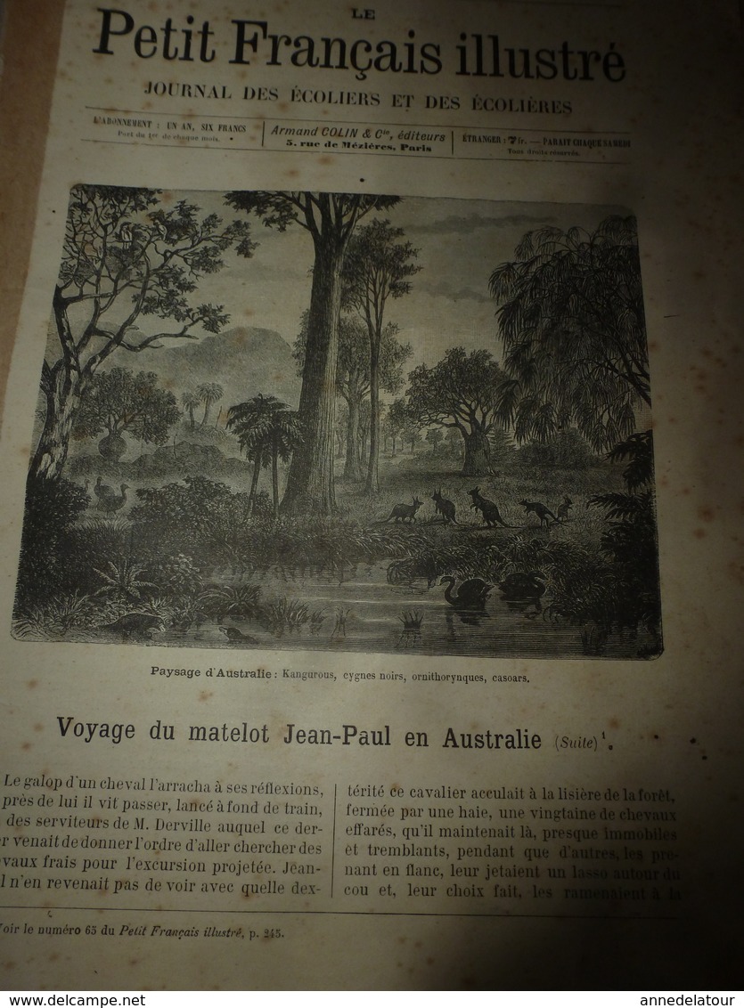 1890 Le Petit Français Illustré: Paysages D'Australie Et Gravures; Une Excursion Au Château De Grignan (Drôme) ; Etc - 1850 - 1899